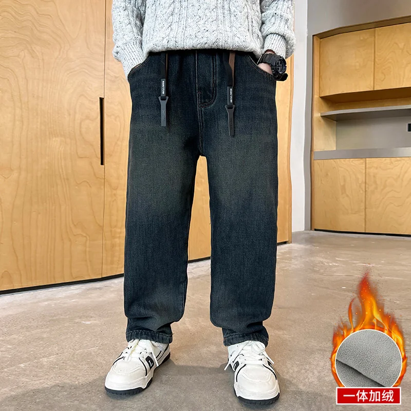 شارع الموضة الجديدة إلكتروني التطريز غسلها القديمة جينز غير رسمي الصبي Y2K الشارع الشهير خمر شعبية عالية الخصر فضفاض واسعة الساق السراويل #5