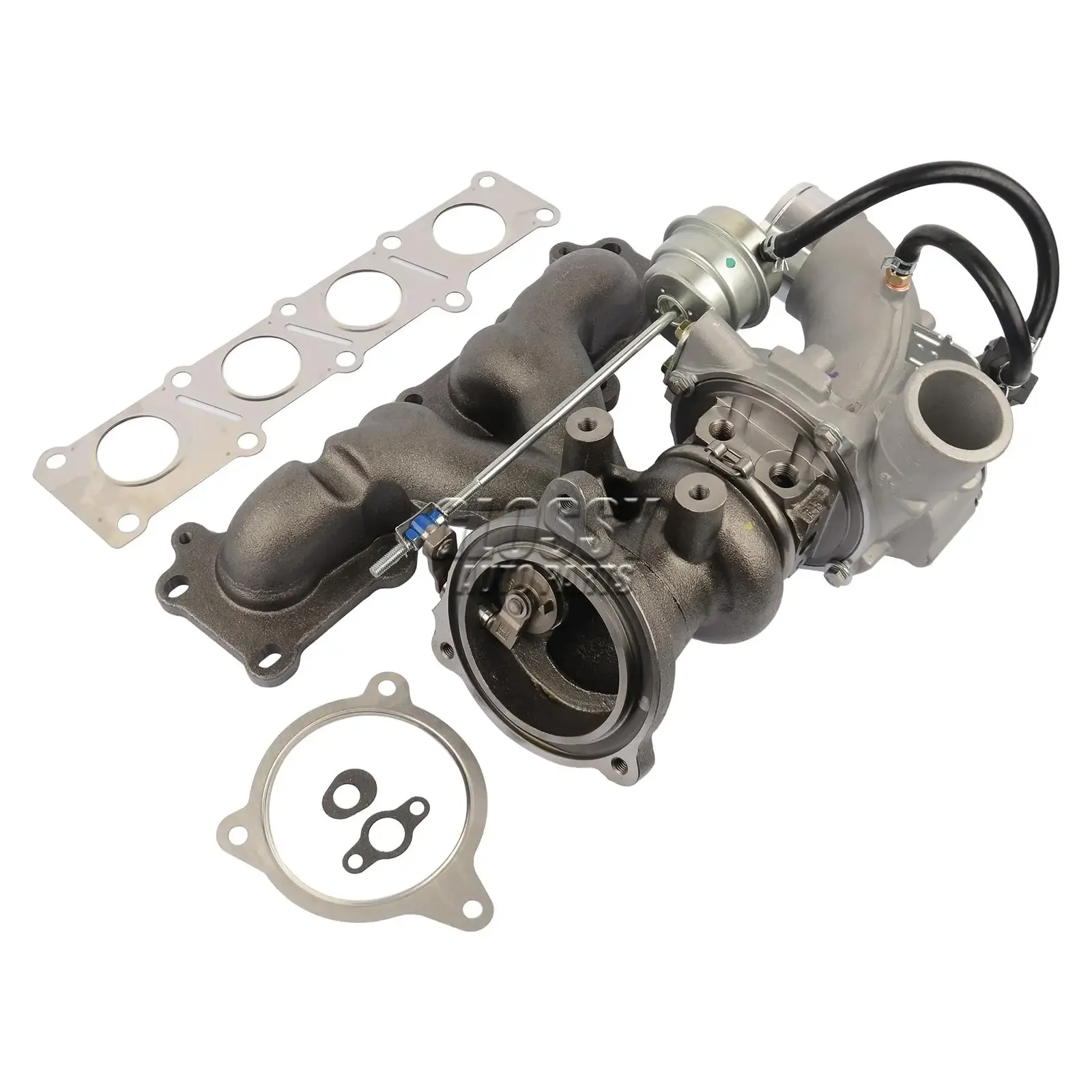 شاحن توربيني AP03 K03 مع محول الملف اللولبي لـ 2011-2014 لاند روفر LR2 رينج روفر إيفوك لفولفو جاكوار 2.0L 53039700288