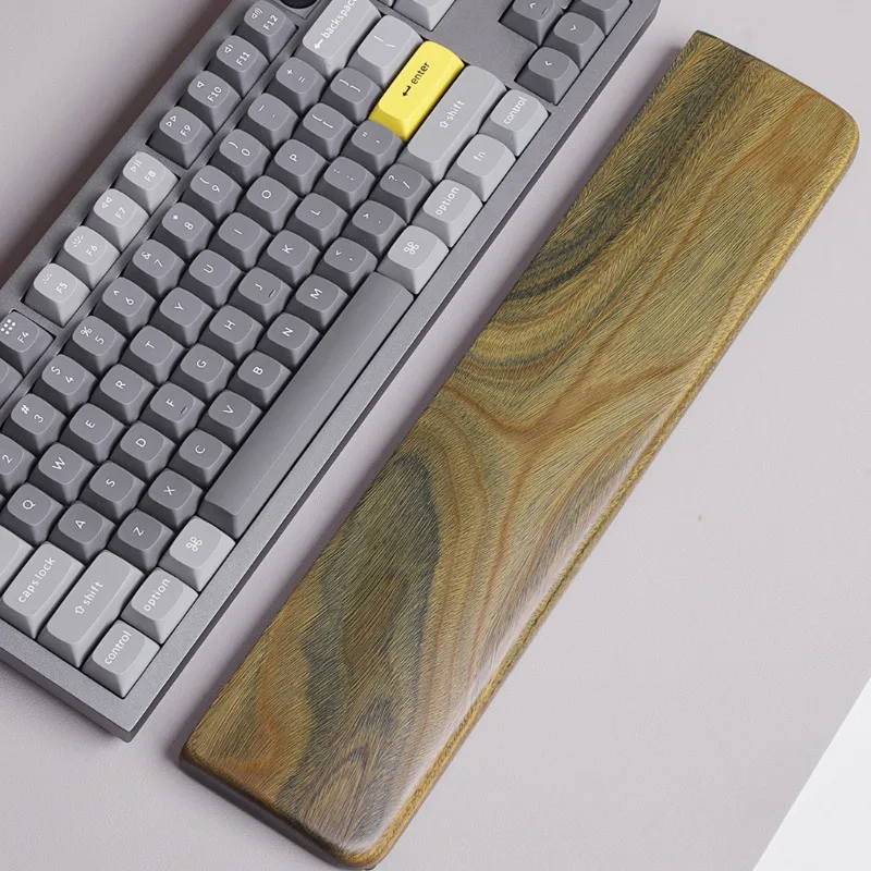 Green Sandalwood Wrist Rest Customized Ergonomic Solid Wood Keyboard Wrist Rest for FILCO/POKER/HHKB/IKBC Mechanical Keyboards