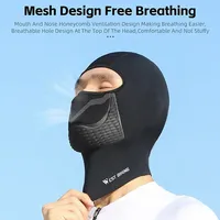 WEST BIKING Summer Sunproof Cycling Full Face Caps Chin Protection Balaclava Ice Silk Breathable Mask Cooling Sport Gear