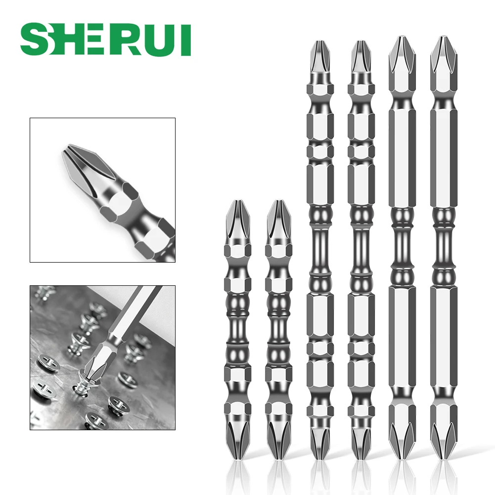 

S2 Strong Magnetic Non-Slip Head Double Head High Hardness Industrial Head Screwdriver Cross Air Head Drill Bit