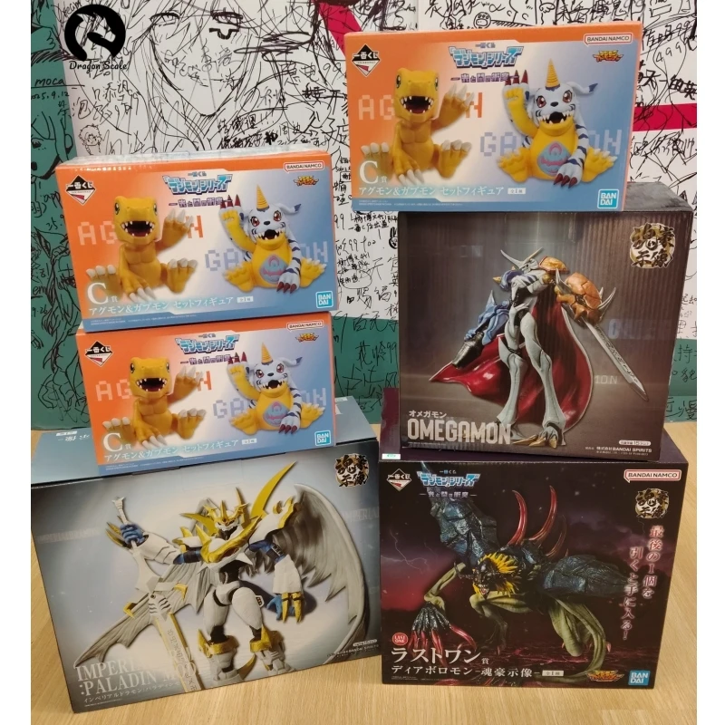 

Brand New In Stock Original BANDAI Ichiban Digimon Light and Dark Omegamon Agumon Gabumon Anime Character Model Toys