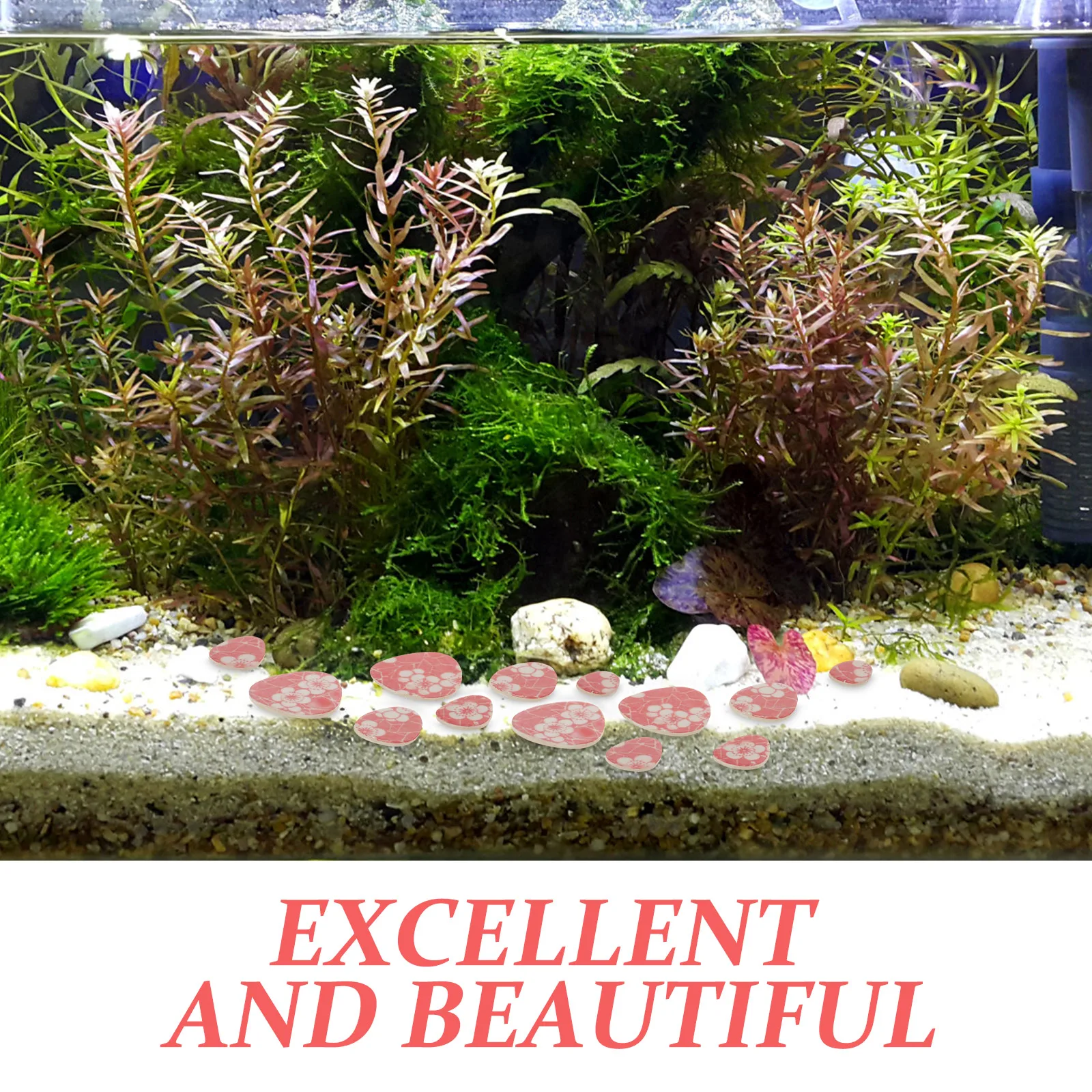 

Aquarium Decoration Pebbles L scape Stones for Fish Tank Gravel Flowerpot Decorative Rocks Outdoor L scaping Gardening Vase
