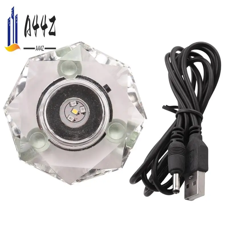 

A44Z-3X Crystal LED Light Base Multicolor Auto Flashing Pedestal Color Show Stand Lighted Display Plate With Flat Top Surface