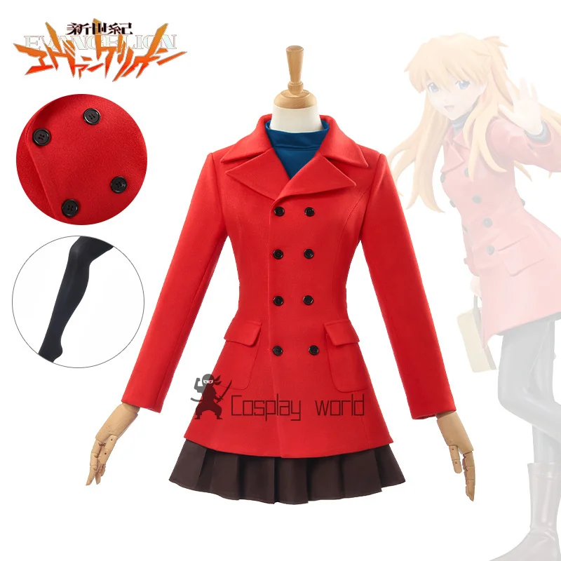 

EVA Аска Лэнгли Сорю костюмы для косплея зимняя одежда юбка шерстяная ткань косплей игра аниме