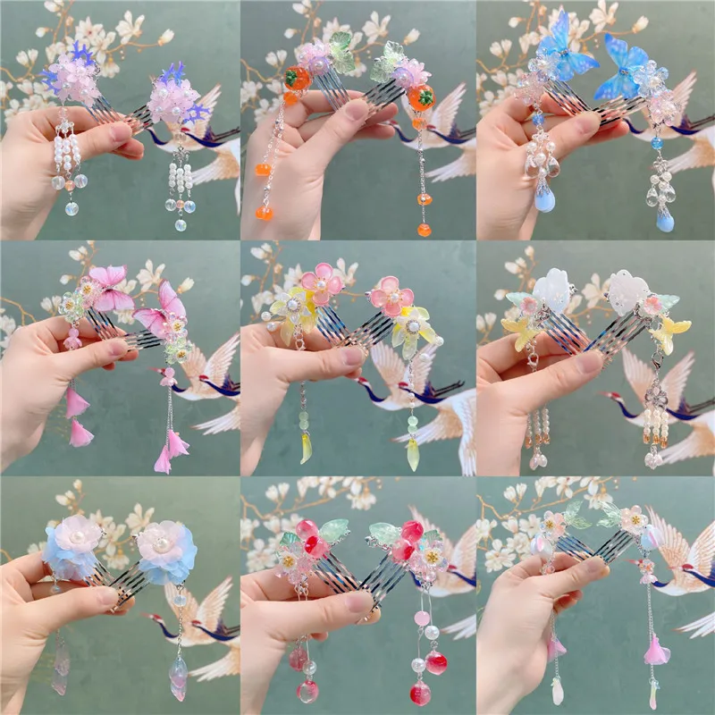 

Vintage Hairpins Barrettes for Women Girls Headwear Hair Sticks Combs Clips Pins Hanfu Party Cosplay Hair Accessories Ornaments