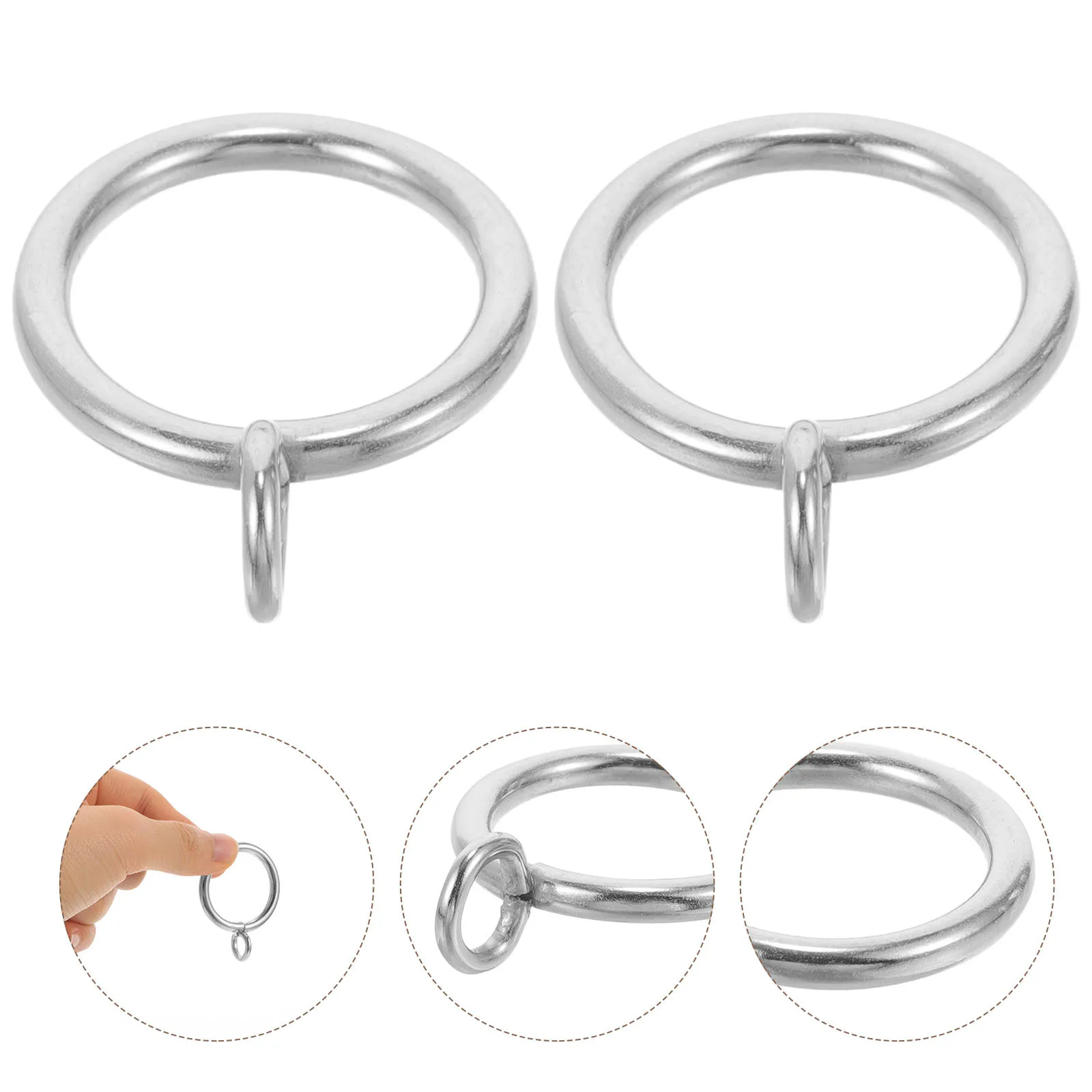 

10Pcs Reliable Shower Curtain Eyelet Rings Easy Installation for Various Curtains Curtain Rod Rings Shower Ring