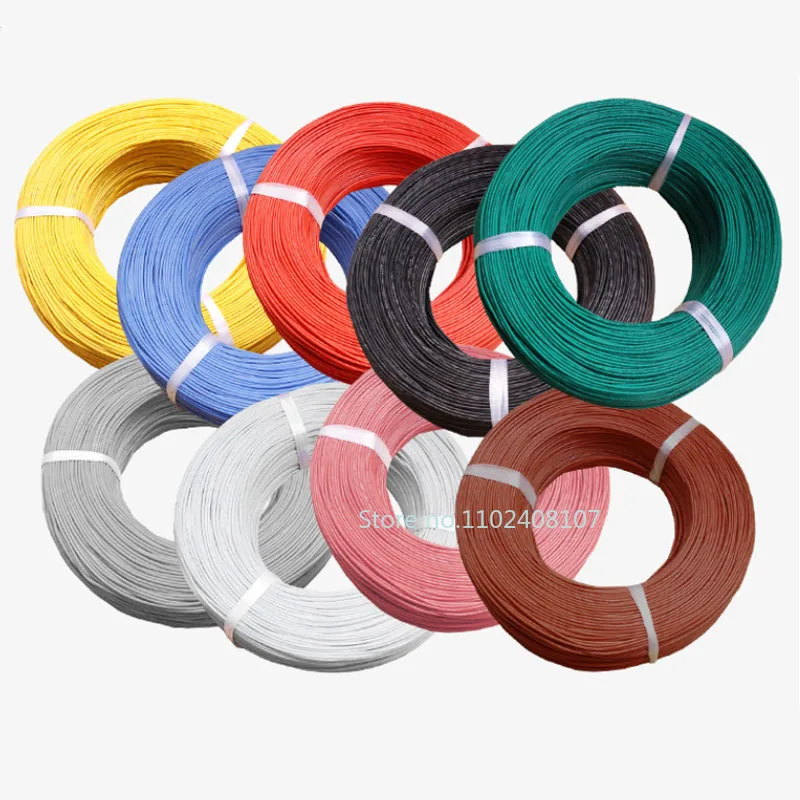 UL3239 سلك السيليكون المعلبة النحاس معزول الأسلاك الناعمة 30 28 26 24 22 20 18 16 14AWG 3KV مرنة لتقوم بها بنفسك خط LED سلك الإضاءة #6