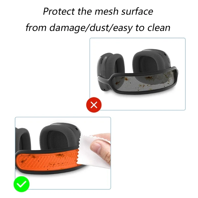 Multiple colors Silicone Headband Cover Washable Headband Cushion Protective Cover Suitable for Airpods Max 1/2 Wireless Headset - Image 3