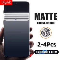 2-4Pcs Silicone Matte Hydrogel Film For Samsung Galaxy S25 S24 S23 S22 Plus Screen Protector For Samsung S25 S24 Ultra Soft Film