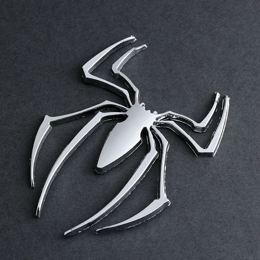 Universal 3D Metal Spider Shape Car Stickers Chrome Badge Auto Emblem Decal Car Styling Decoration Auto Exterior Accessories