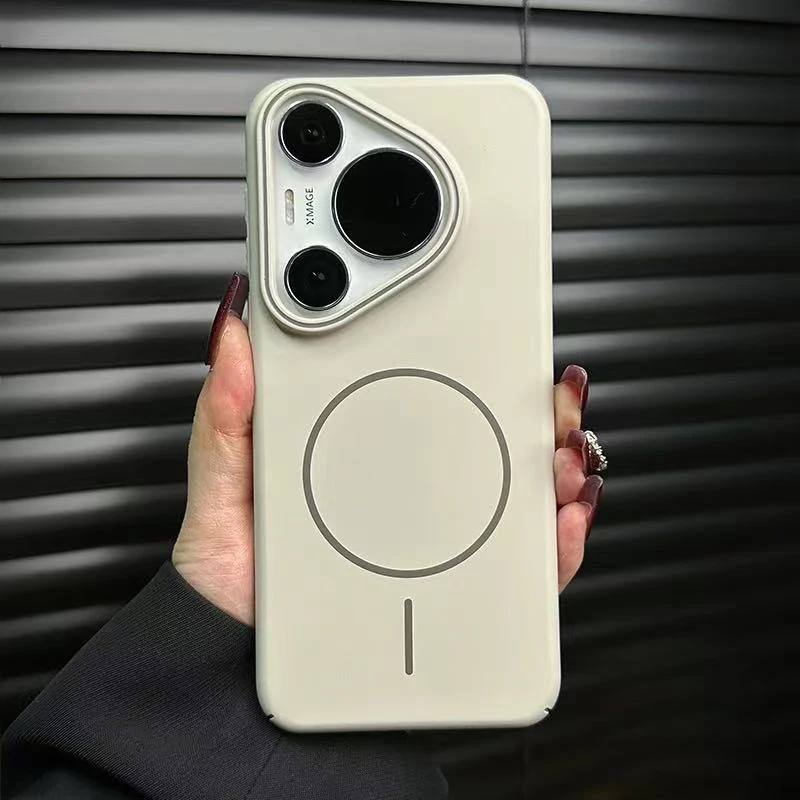 حافظة ملونة مغناطيسية رفيعة للغاية لهاتف Magsafe لهاتف هواوي بورا 80 70 Ultra P60 P50 Mate 70 60 50 Nova 13 Pro غطاء بلوري صلب #1