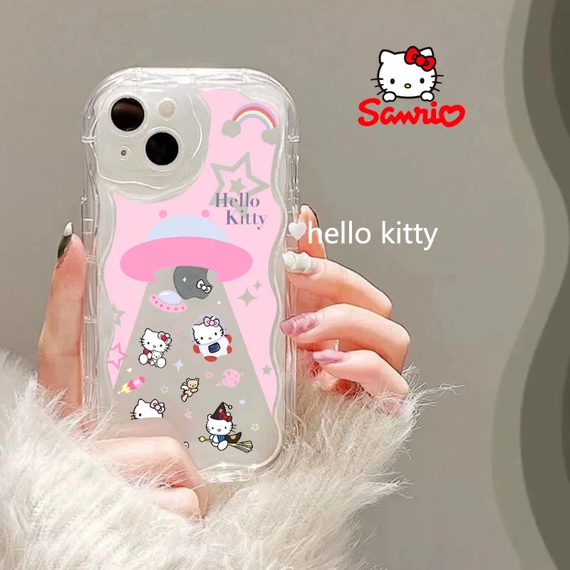 Kitty Cat Funda para iPhone 16 Funda para teléfono para niñas My Melody Accesorio lindo Carcasa para teléfono móvil Regalo de Hello Kitty