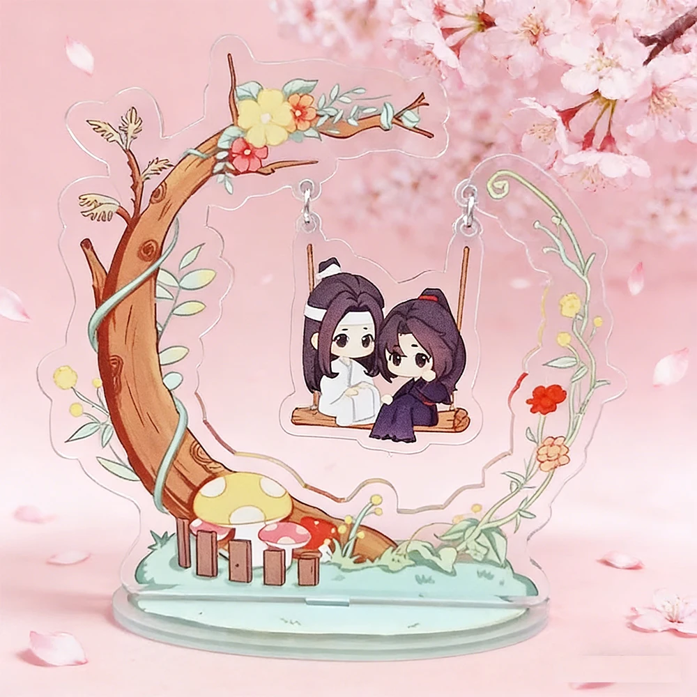 

Акриловая фигурка-подставка из аниме-мультфильма «Мо Дао», модель для декора рабочего стола, с изображением Вэй Усяня и Лан Ваньцзи, с функцией качания