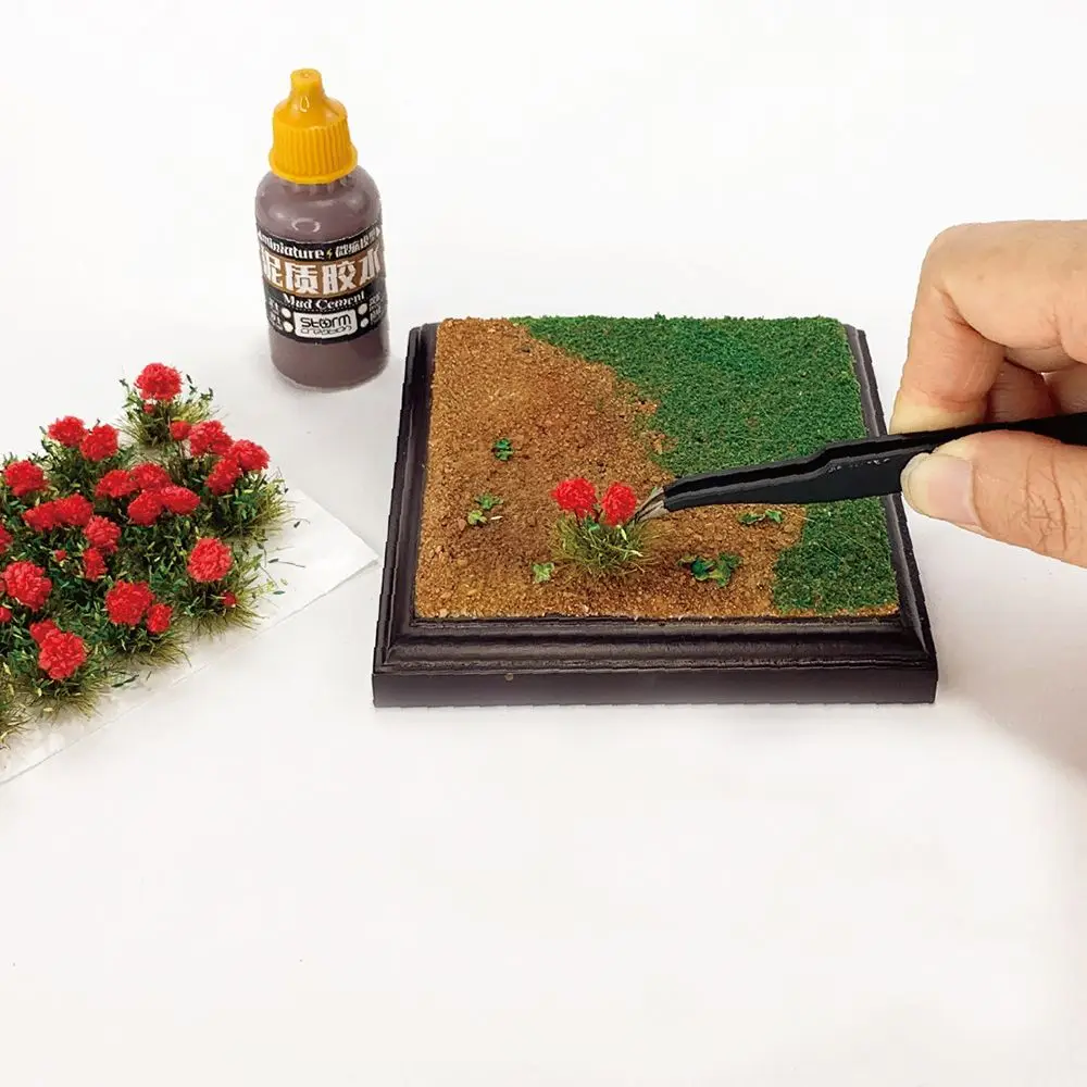 Landscape Layout Miniature DIY Grass Tuft Modeling Flower Cluster Wargame Model Scenery Micro Landscape Multi Style Flower