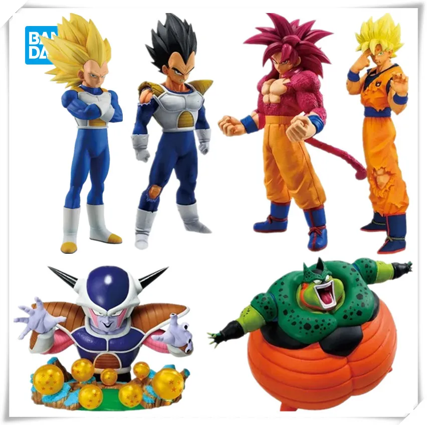 

Bandai Original Anime Dragon Ball Ichiban Kuji Son Goku Cell Vegetable Frieza PVC Action Figure Collectable Model Toy Gifts