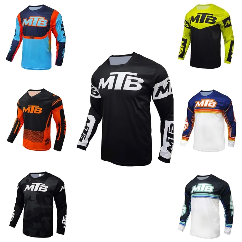 Great Choice Adult Mountain Bike Long Sleeve Shirt, Various Colors Sweat Wicking Apparel for Leisure and Off-road Riding