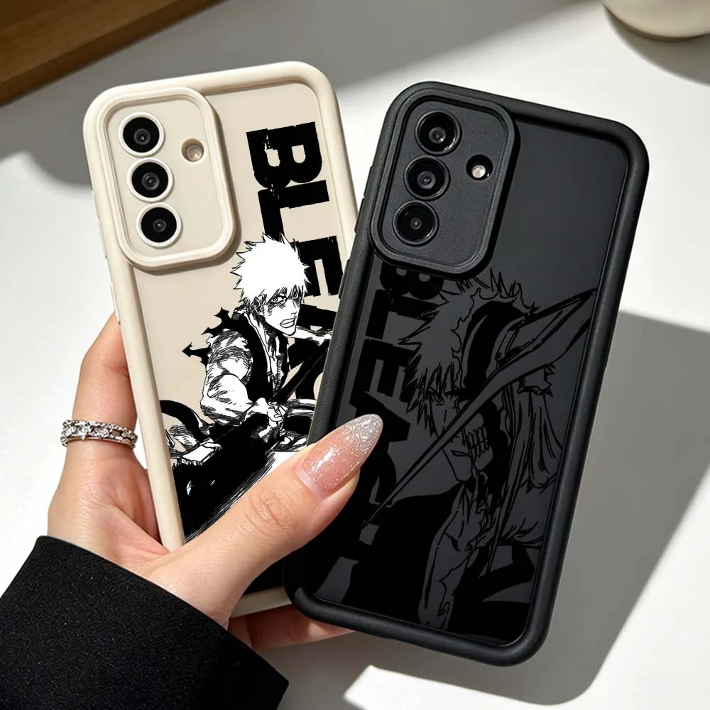 BLEACH Cool Phone Case For Samsung Galaxy A71 A57 A56 A55 A54 A53 A52s A17 A16 A06 Eye Ladder Silicone Cover