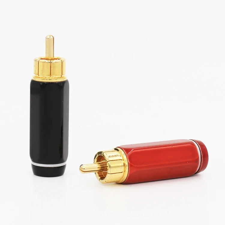 VR002 4pieces 24K Gold Plated High Performance audio RCA Plug 4/pcs
