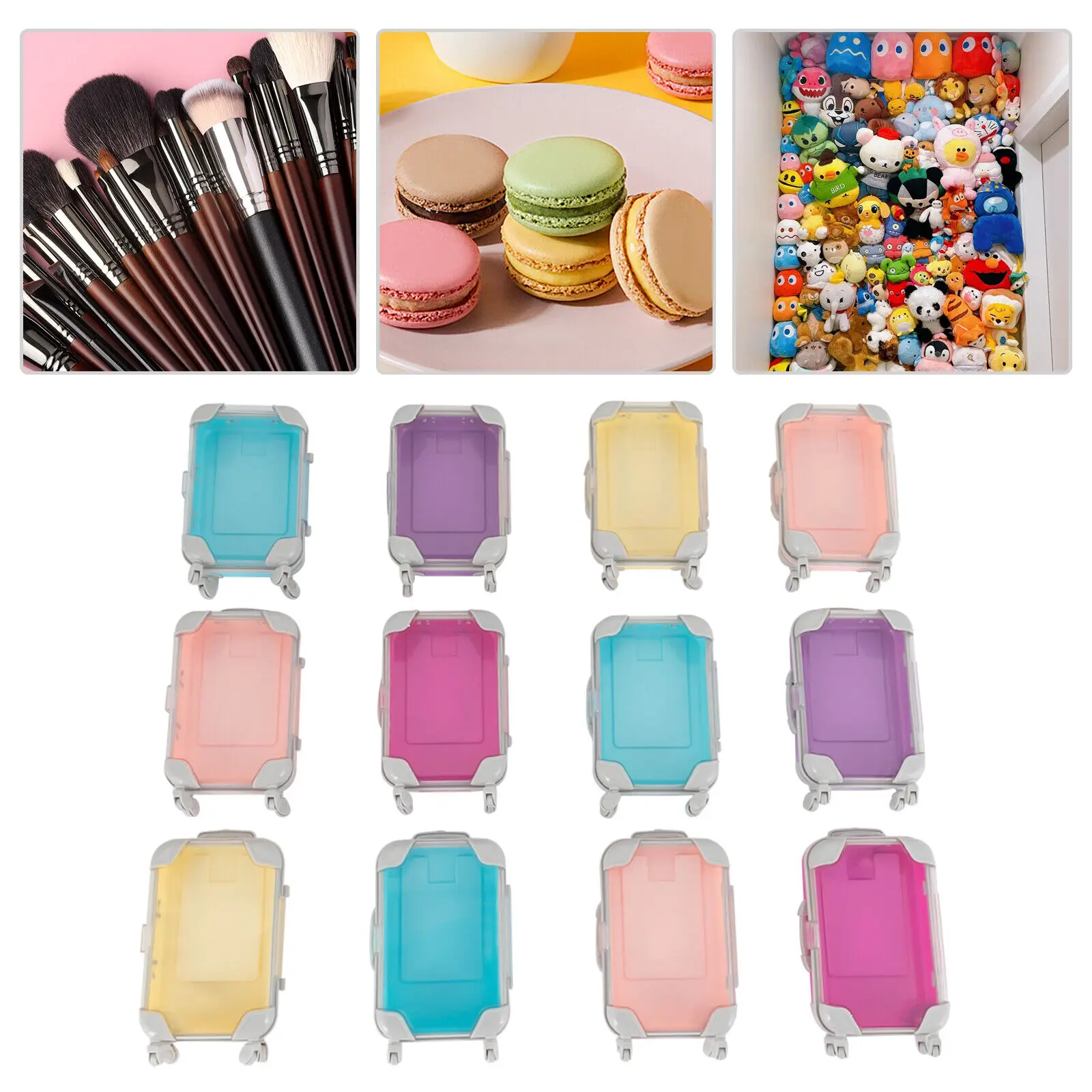 

User-friendly Mini Trolley Cases Clear Design for Easy Item Identification, Rounded Corners & Ready-to-use Without Assembly