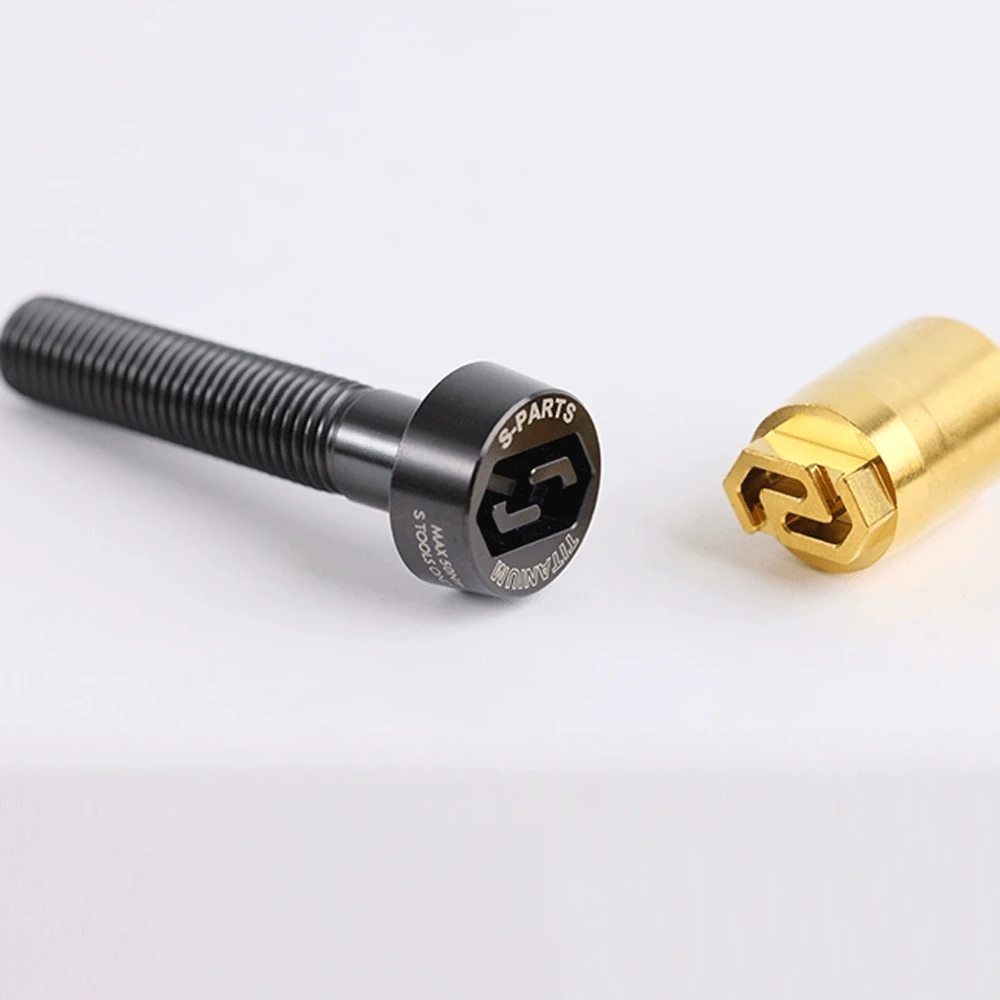 1 pc Varisou Farbe m6 x 20 25 30mm tc4 gr5 Titan legierung Anti-Diebstahl-Kopfs ch rauben für Motorrad DIY – Detail 1