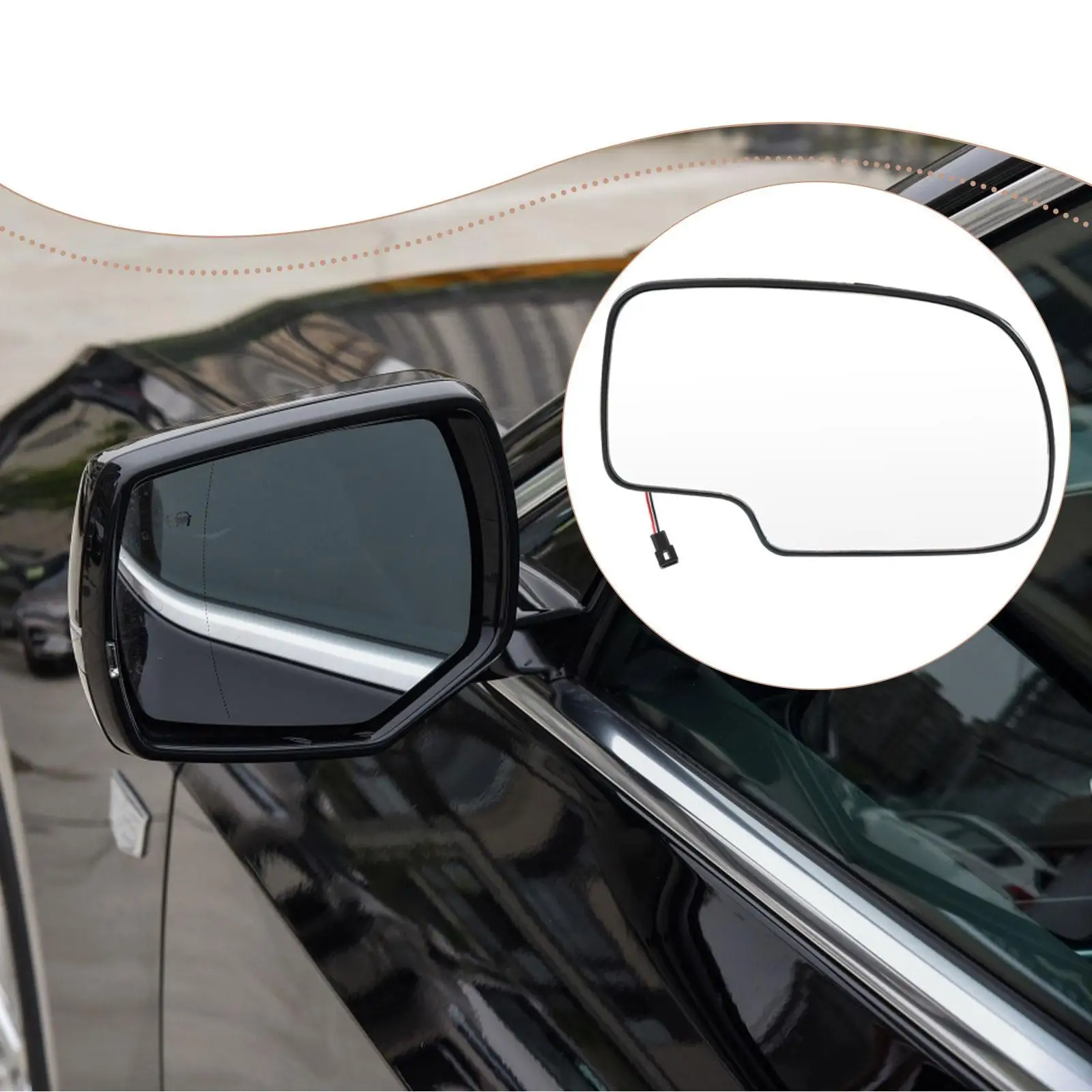 

88944392 Passenger Side Heated Mirror Glass Easily Install Professional
