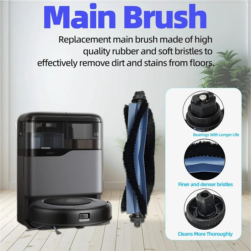 Набор аксессуаров ABRB для робота-пылесоса Eufy C20 Omni, роликовая щетка, боковые щетки, фильтры Hepa, накладка для швабры, мешки для пыли