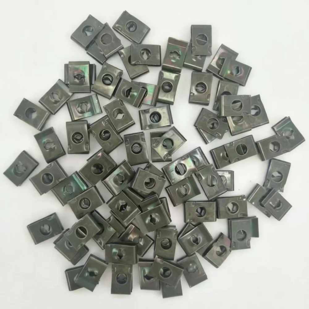 Automotive U Shape Clips Set Galvanized Fasteners For Car Bumper Fender Interior Trim Screw Base Repair Components