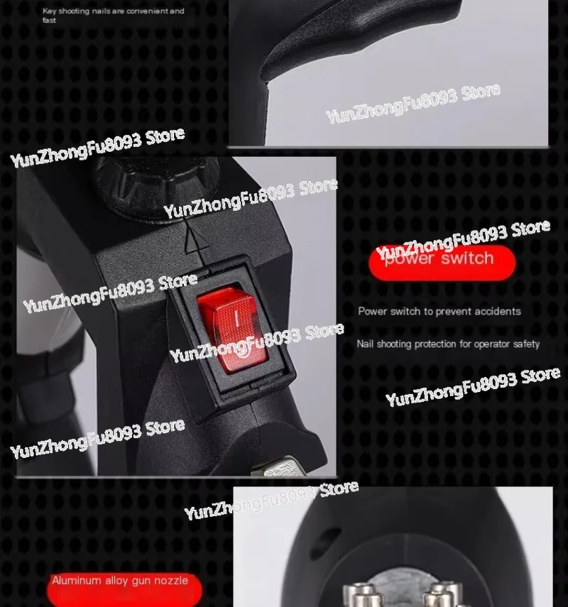 Woodworking Machinery Electric Gun Machine Headlight Tail Light Seal Straight Nail Door Nail Dual-purpose Nail Gun