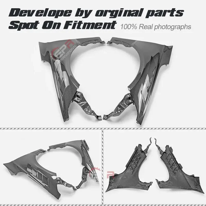 for Honda Civic TypR FL5 Front Vents Fender Mudguards Carbon Fiber Bodykits Mud Guards Body Kits