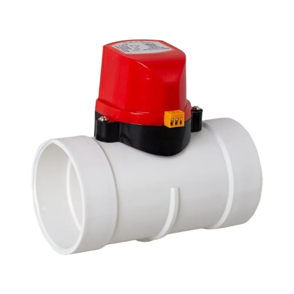 220V Electric Air Volume Regulating Valve PVC 75mm 110mm 160mm 200mm Duct Damper For HVAC Ventilation System Control
