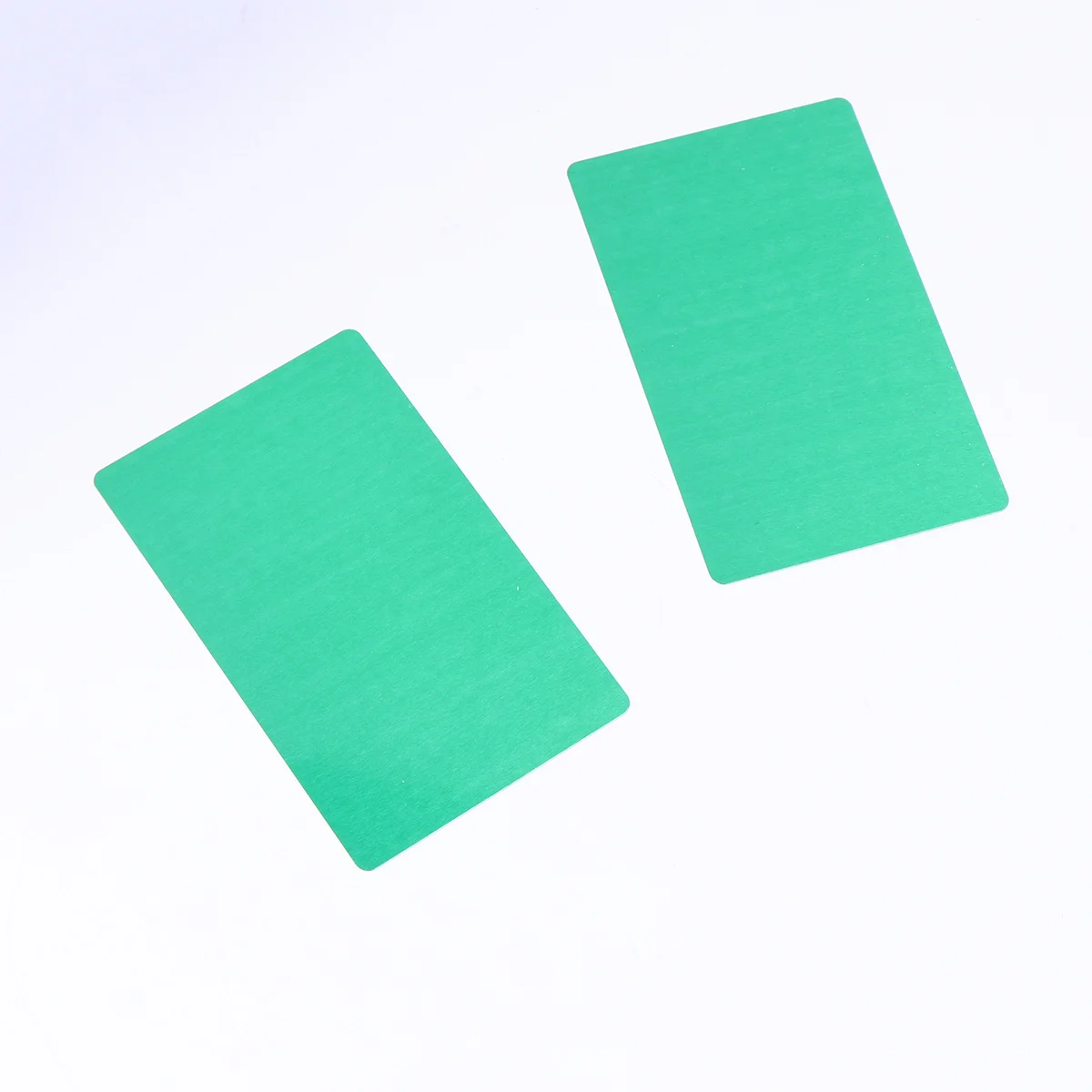 

50 pcs Laser Engraved Business 0.2Mm Thin Green Anodized Aluminum Diy Name Card Cnc Compatible Rounded Edge Blank Credit Card