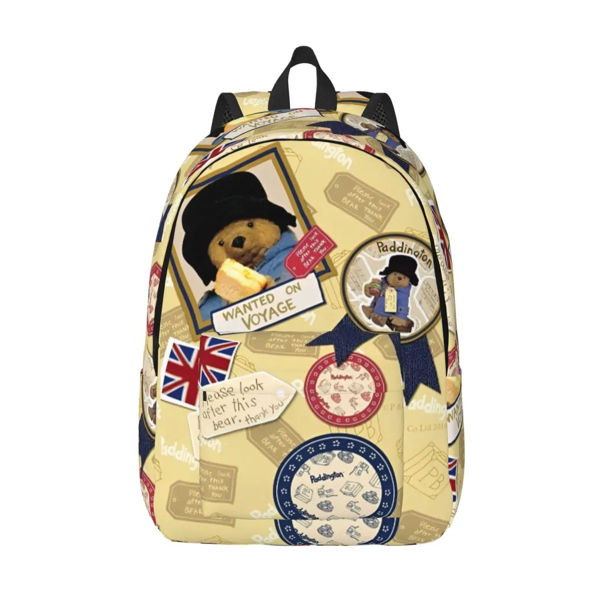 

Paddington Bear Cool Backpack Sports High School Work Daypack for Men Women Laptop Computer Canvas Bags