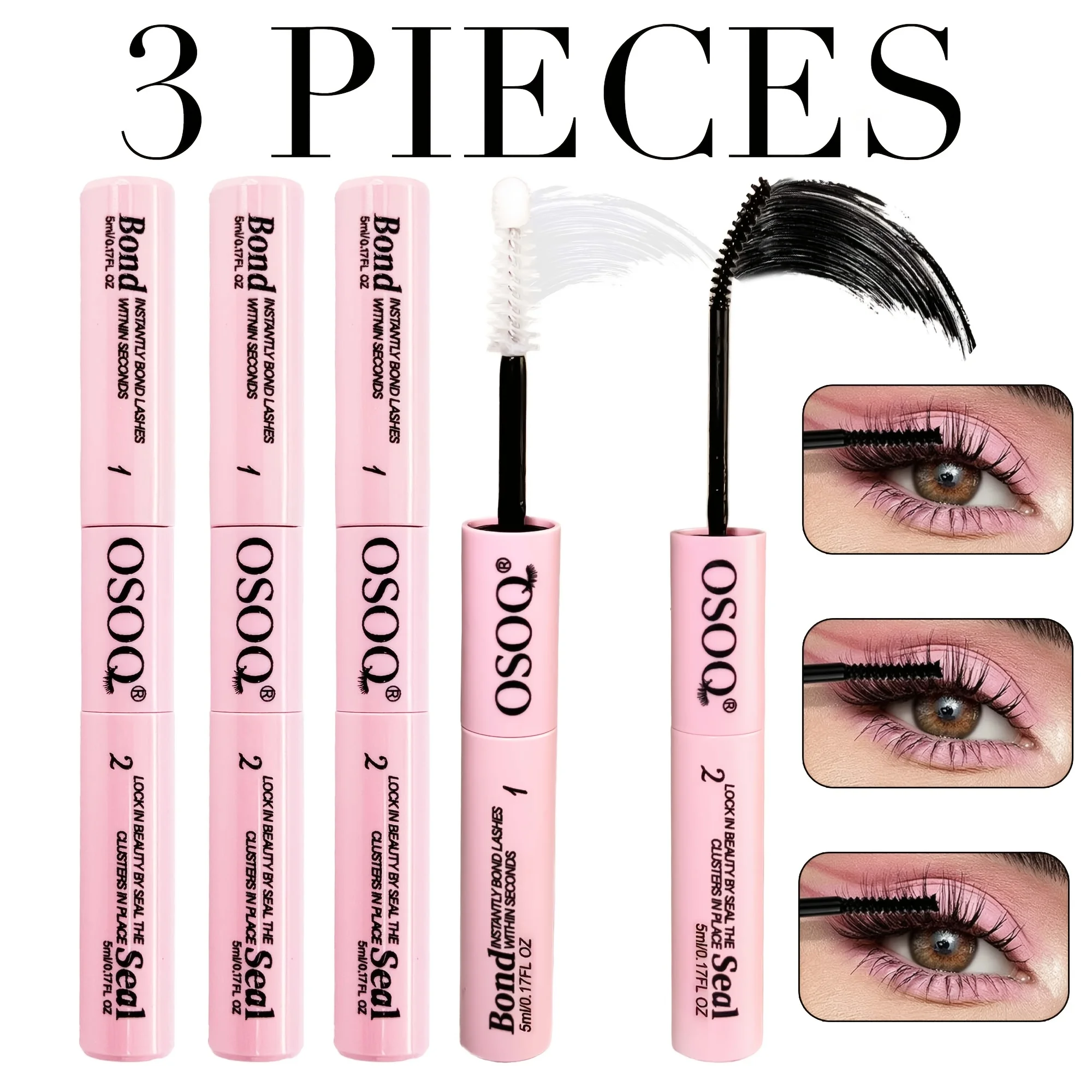 Eyelash Extension Full Set - ラッシュボンド＆シール 10ml 個別まつげ用グルー＆シール 超強力固定 まつげエクステンション＆まつげクラスターキット