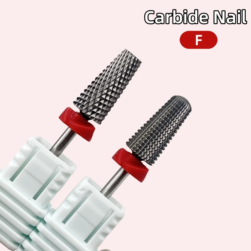 2個/セット 6.0mm 4 IN 1 大型傘型オリジナルタングステン鋼カーバイドネイルドリルビットファイルアクセサリーペディキュアネイルツール