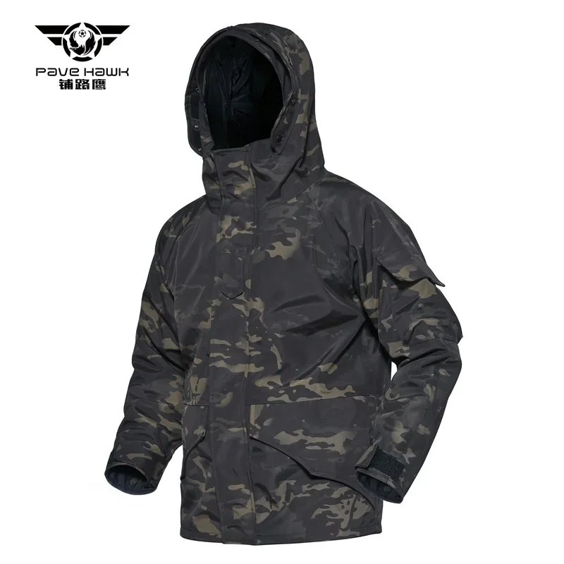 

Spring Men Outdoor Rock Climbing Tactical Hunting Sport G8 Full Pressure Rubber Storm Breaker US Camouflage Windbreaker