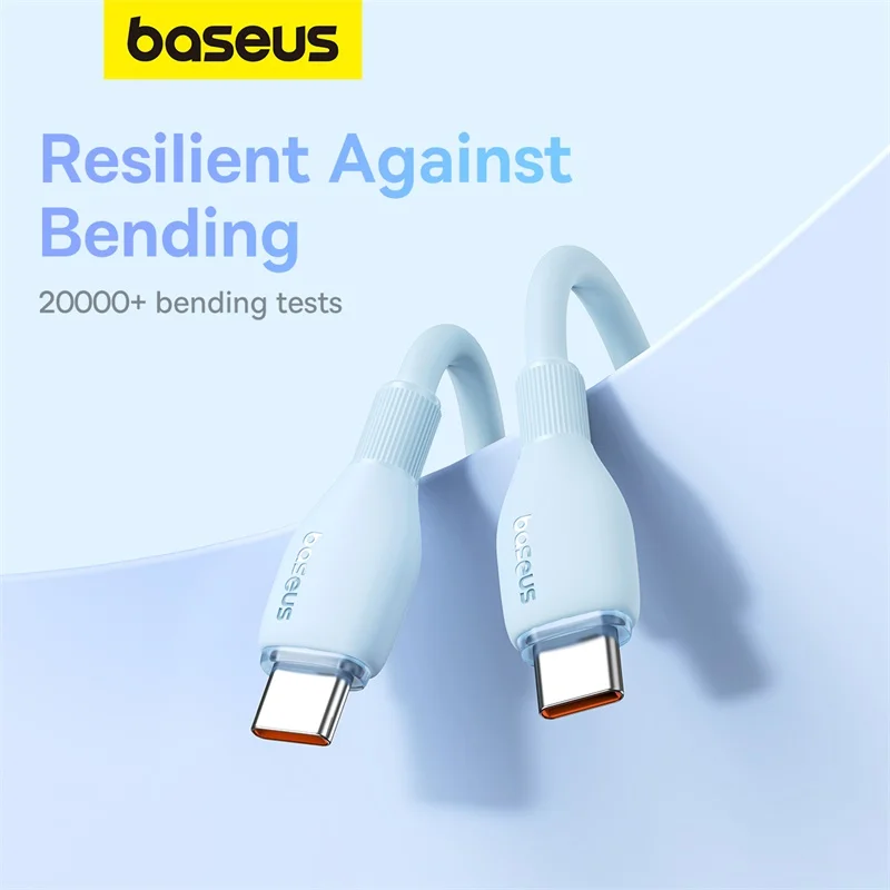 Baseus 100W USB C Cable For Samsung S21 S22 Xiaomi Fast Charging For MacBook iPad Type C Cable TPE