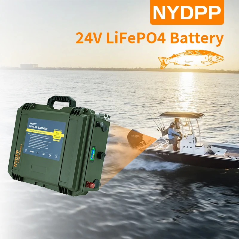 Batterie LiFePO4 24V 100AH 120AH 150AH 200AH, batterie lifepo4 24V, batterie au lithium 24v, batterie au Lithium fer phosphate avec chargeur