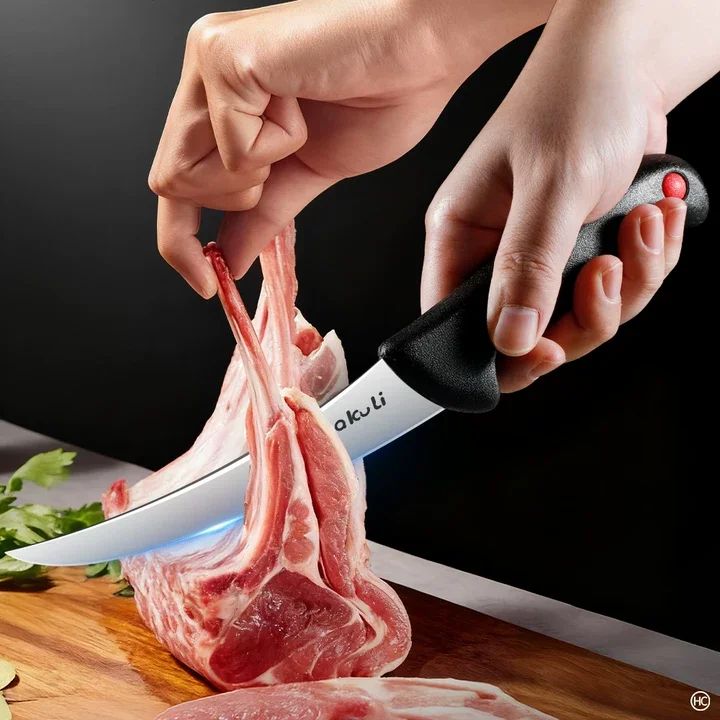 High-Carbon Stainless Steel Boning Knife Fixed blade Sharp butcher's Knife Non-Slip Handle Cutting Meat Fish Deboning Knife view 2