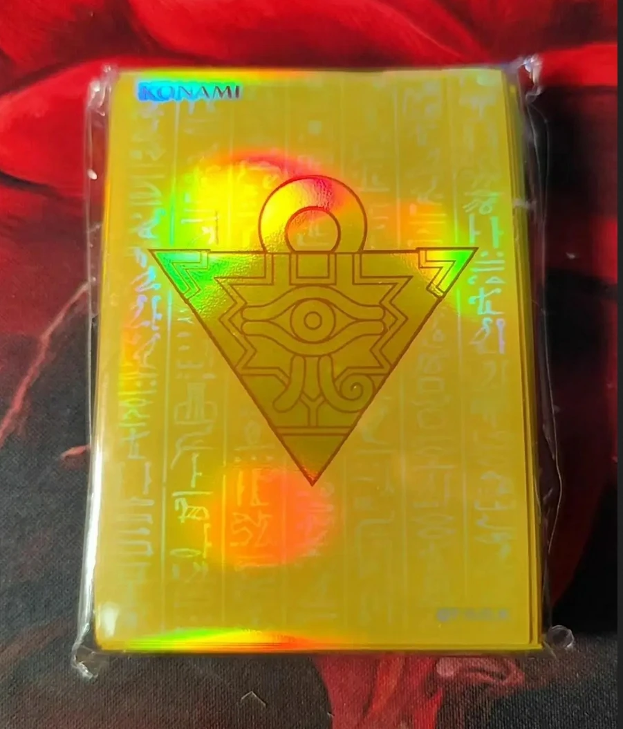 

55Pcs Yugioh KONAMI Duel Monsters MB01 Gold Millennium Puzzle Official Collection Sealed Duelist Card Protector Sleeves