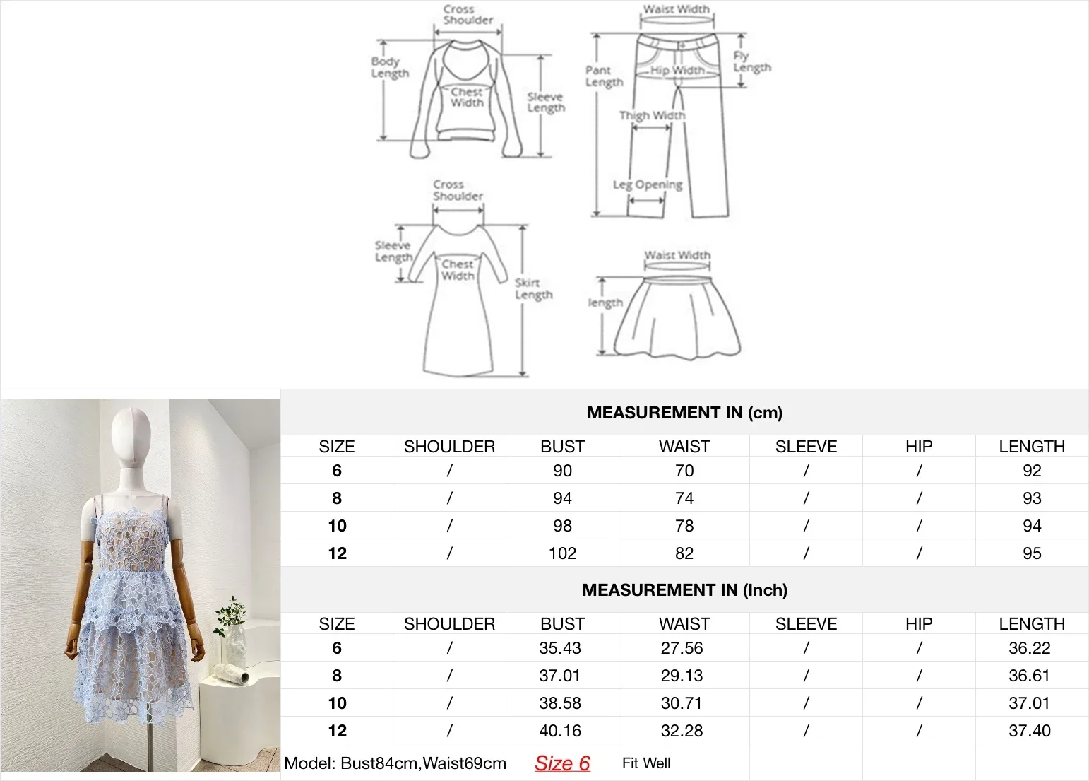 2024 nova moda céu azul poliéster renda deslizamento sem mangas oco mini vestido para mulher