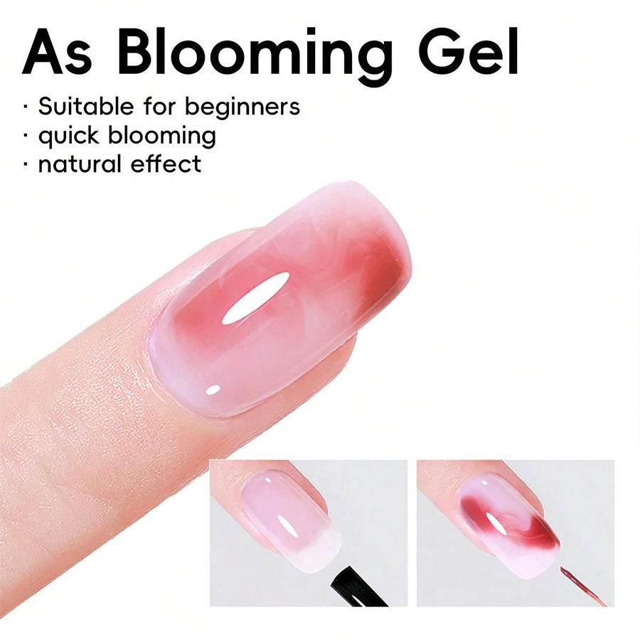 6 In 1 Nail Gel Polish Base Coat Gel Extension Gel For Acrylic Nails False Nail Tips,Top Coat Watercolor Gel For Nail Art DIY