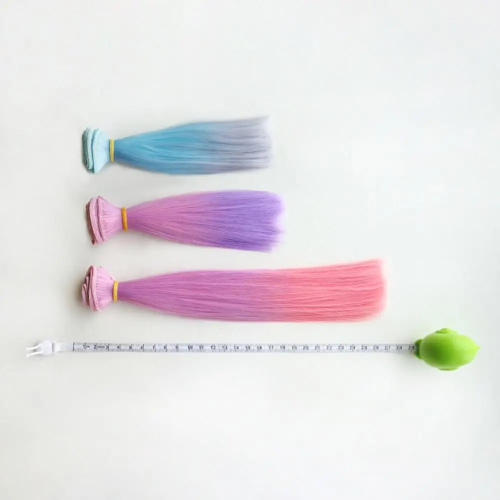 トレンディな 15*100 センチメートル Bjd ウィッグカラフルなグラデーションカラーの髪 DIY 子供のおもちゃギフト 1/4 1/6 1/8 Bjd