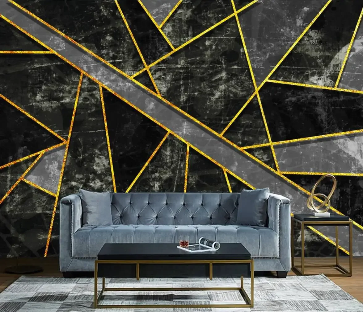 custom Nordic minimalist abstract lines geometric Mural Wallpaper Home Decor Living Room TV Background Photo vinyl Wall Paper
