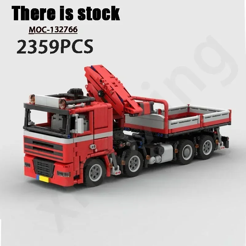 MOC- 132766   Est Compatible avec le transport important de la ville, grand camion lourd, modèle de bloc de construction, jouet d'anniversaire pour enfants, cadeau