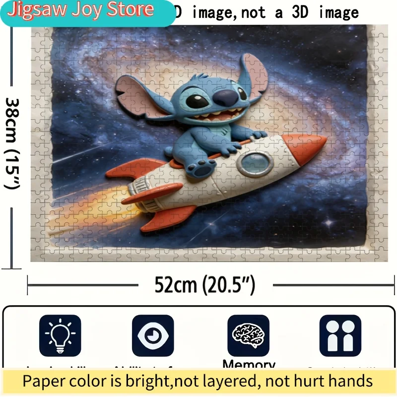 จิ๊กซอว์ 2 มิติ ลายดิสนีย์ สติทช์ และมิกกี้เมาส์ เหมาะสำหรับผู้ใหญ่ - ปริศนาท้าทาย ฝึกสมอง ตกแต่งสไตล์ย้อนยุค ของสะสม