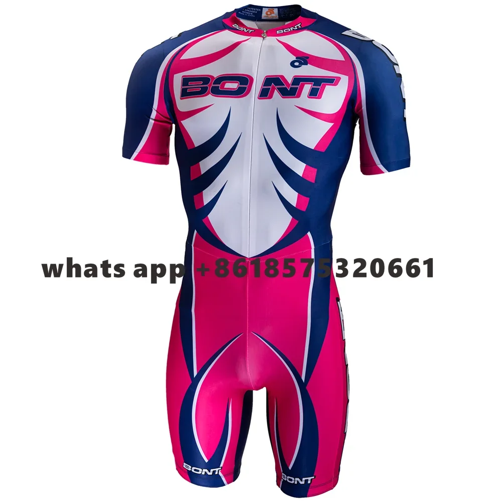 Maple Skeelerpak team skate dump roze BONT racing Skinsuit speed Inline Roller Skate skinsuit Fast skating triathlon ciclismo