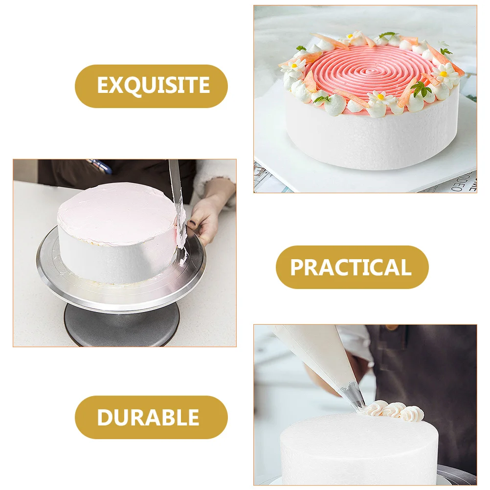 

5 Pcs Foam Disc Cake Dessert Board Base Tray Fake Round Platter Plates Child