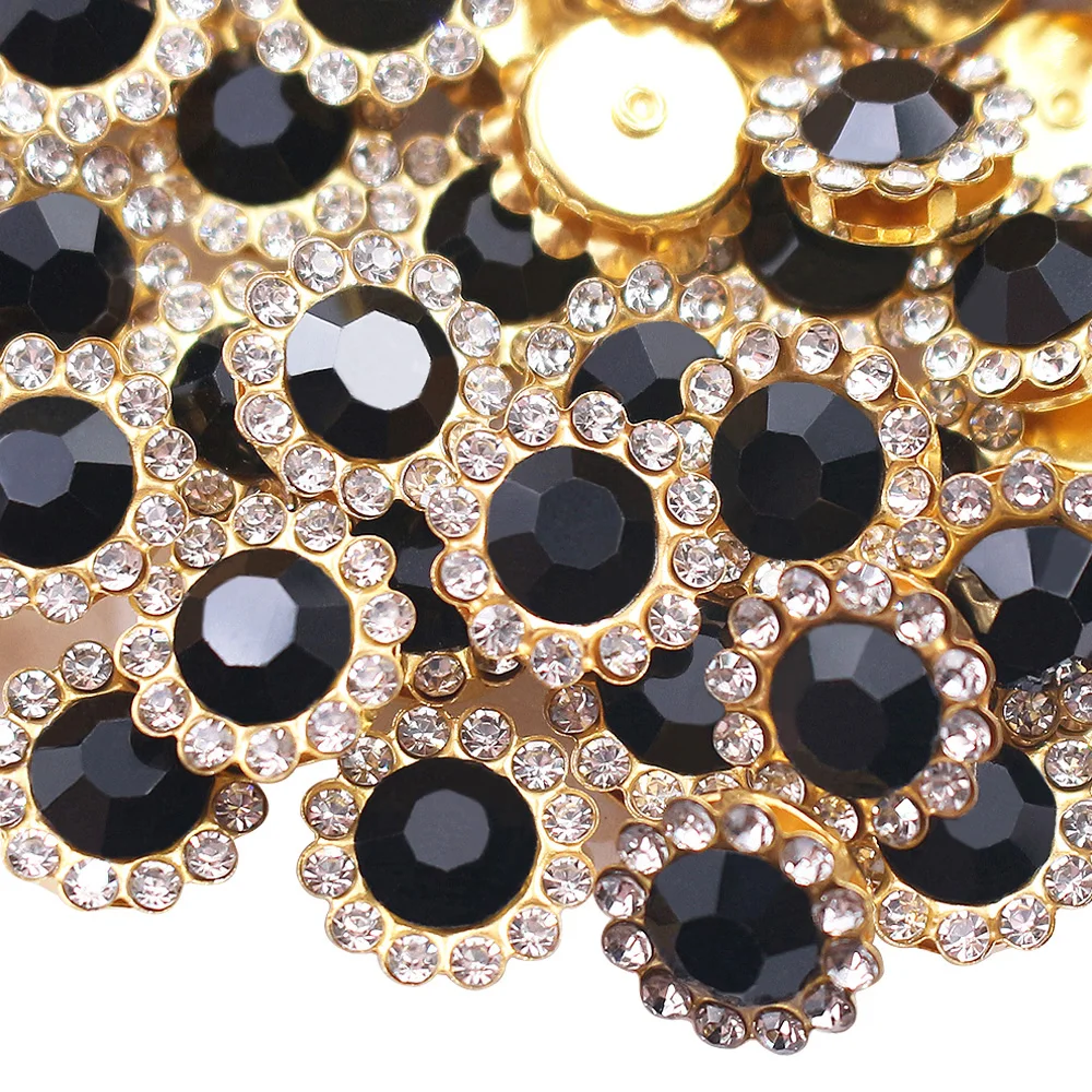 8mm-12mm Sonnenblumen Nähen Klaue Strass Kristalle Glas Perlen Knöpfe Steine Nähen Auf Strass für Kleidung Nähen zubehör – Detail 6