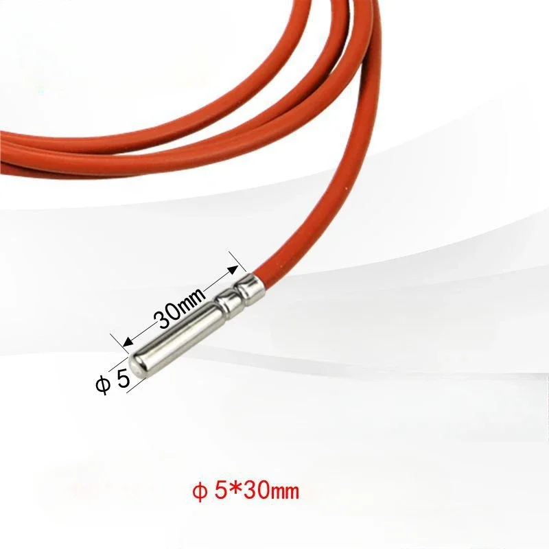 PT100 Platinum ความต้านทานความร้อนซิลิโคนอุณหภูมิสูงกันน้ํา Roller Probe PT100 เซ็นเซอร์อุณหภูมิความแม่นยําสูง